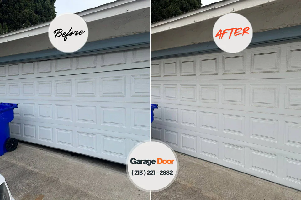 Before and after: garage door repair Washington, WV